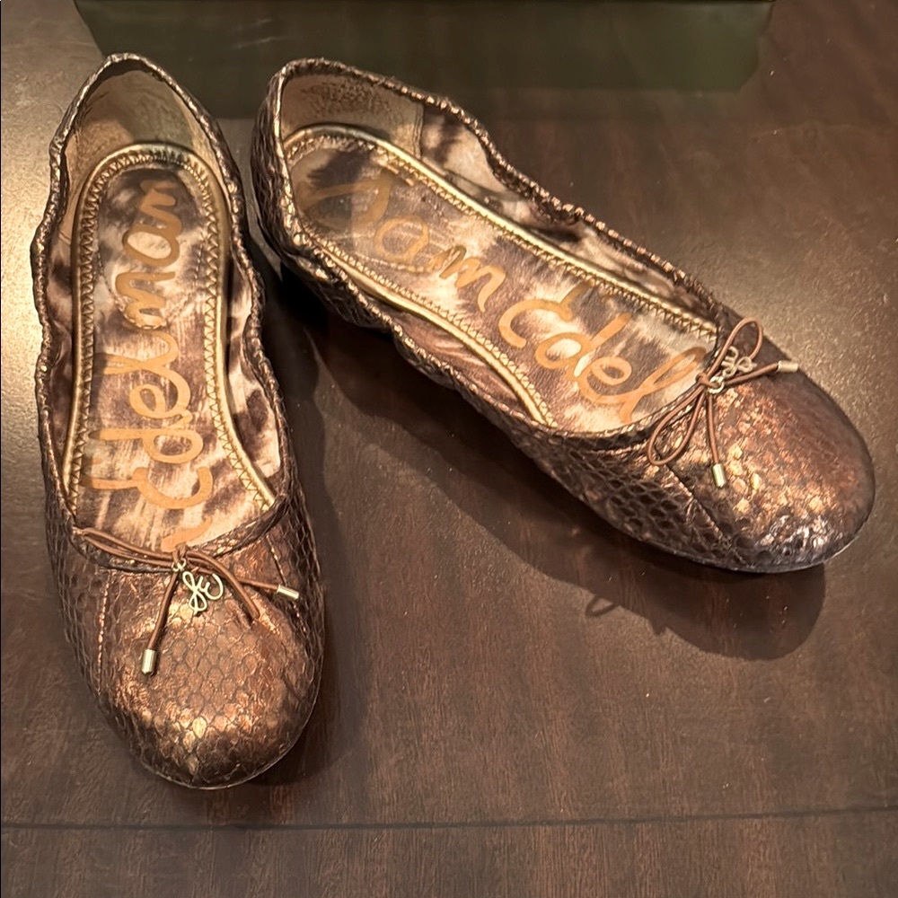 Sam Edelman Felicia Brass Snake Flats